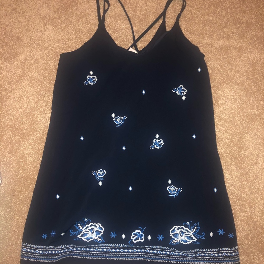 Navy pattern dress